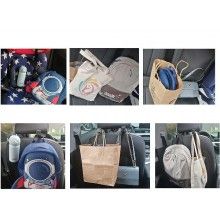 Suport auto EDAR pentru Telefon, Depozitare Bagaje, Negru/Argintiu, Prindere pe Tetiera, Reglabil