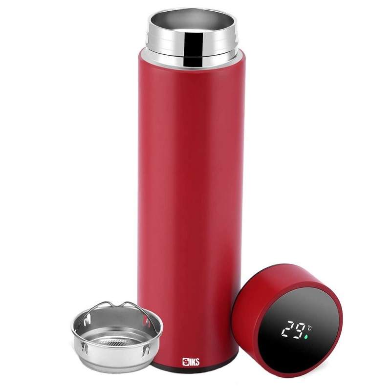 Termos inteligent SIKS cu termometru, 500 ml, Rosu Termos inteligent SIKS cu termometru, 500 ml, Rosu