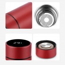 Termos inteligent SIKS cu termometru, 500 ml, Rosu Termos inteligent SIKS cu termometru, 500 ml, Rosu