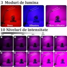 Set 2 Lampi UV EDAR, pentru Cresterea Plantelor, Reglare Intensitate Lumina, 40 LED, USB Set 2 Lampi UV EDAR, pentru Cresterea Plantelor, Reglare Intensitate Lumina, 40 LED, USB