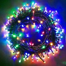 Instalatie de Craciun SIKS, ghirlanda luminoasa 10 m, liniara Multicolor, 100 leduri