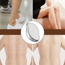 Dispozitiv de Epilare EDAR prin Frecare, Reutilizabil, Portabil, tip Cristal, Fara Durere, Argintiu
