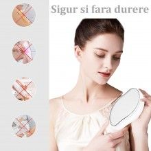 Dispozitiv de Epilare EDAR prin Frecare, Reutilizabil, Portabil, tip Cristal, Fara Durere, Argintiu
