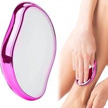 Dispozitiv de Epilare EDAR prin Frecare, Reutilizabil, Portabil, tip Cristal, Fara Durere, Roz