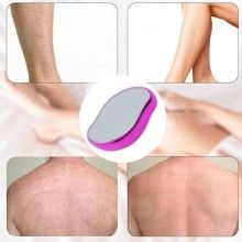Dispozitiv de Epilare EDAR prin Frecare, Reutilizabil, Portabil, tip Cristal, Fara Durere, Roz