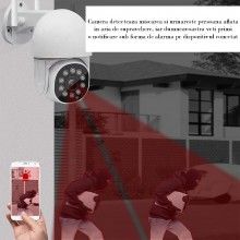 Camera de Supraveghere SIKS IP 66 WIFI Exterior, Conectare Telefon / PC, 10 LED, Night Vision Color, 12V, Rezistenta la Apa, ...