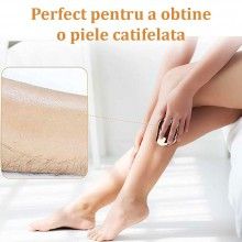 Dispozitiv de Epilare EDAR prin Frecare, Reutilizabil, Portabil, tip Cristal, Fara Durere, Auriu