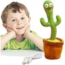 Jucarie interactiva SIKS Cactus Vorbitor, Danseaza, Imita, Canta, Educativ, 32 cm, cu USB, Verde Jucarie interactiva SIKS Cactus Vorbitor, Danseaza, Imita, Canta, Educativ, 32 cm, cu USB, Verde