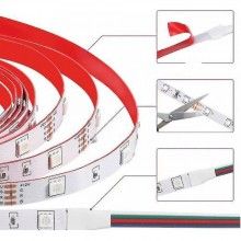 Kit Banda Led 5050 RGB 12V EDAR, Smart Led Strip, Aplicatie Telefon, Control Prin Telecomanda 24 Taste, Lumina Ambientala Mul... Kit Banda Led 5050 RGB 12V EDAR, Smart Led Strip, Aplicatie Telefon, Control Prin Telecomanda 24 Taste, Lumina Ambientala Mul...