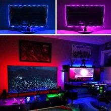 Kit Banda Led 5050 RGB 12V EDAR, Smart Led Strip, Aplicatie Telefon, Control Prin Telecomanda 24 Taste, Lumina Ambientala Mul...
