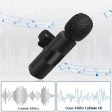Microfon EDAR Tip Lavaliera pentru Smartphone, Iphone, Wireless, Omnidirectional, Negru Microfon EDAR Tip Lavaliera pentru Smartphone, Iphone, Wireless, Omnidirectional, Negru