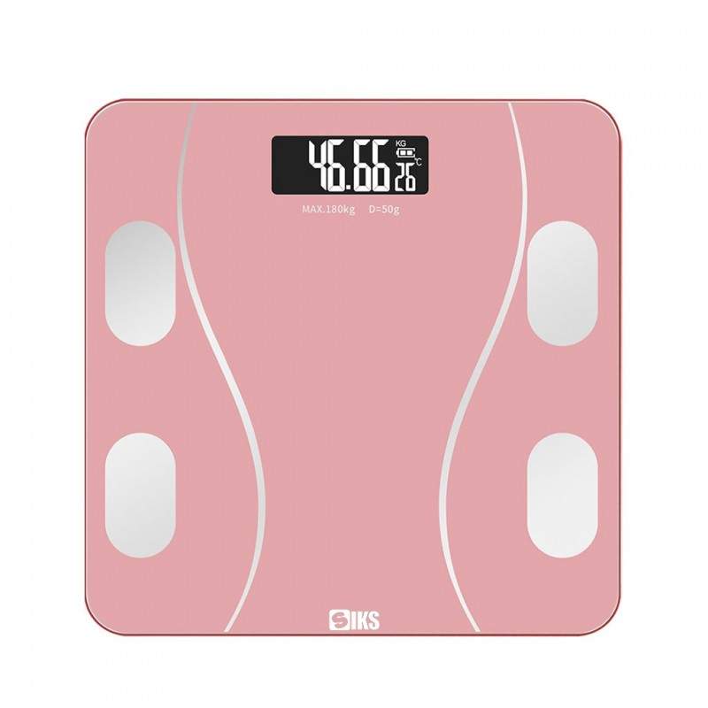 Cantar Electronic Inteligent De Baie SIKS Cu Aplicatie Smart, Corporal, Ecran Digital Iluminat, Termometru, Suporta Maxim 180... Cantar Electronic Inteligent De Baie SIKS Cu Aplicatie Smart, Corporal, Ecran Digital Iluminat, Termometru, Suporta Maxim 180...