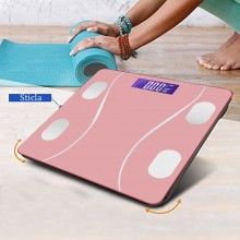 Cantar Electronic Inteligent De Baie SIKS Cu Aplicatie Smart, Corporal, Ecran Digital Iluminat, Termometru, Suporta Maxim 180... Cantar Electronic Inteligent De Baie SIKS Cu Aplicatie Smart, Corporal, Ecran Digital Iluminat, Termometru, Suporta Maxim 180...