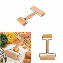 Sucitor EDAR Pentru Intins Aluat, Neted, Tip Rola, Maro, 2 Capete Din Lemn,18x11x6 cm