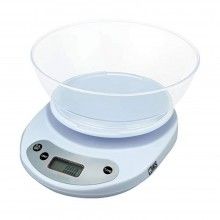Cantar pentru bucatarie SIKS ABJ162, bol inclus, greutate maxima 5 Kg, display LCD, inchidere automata, alb