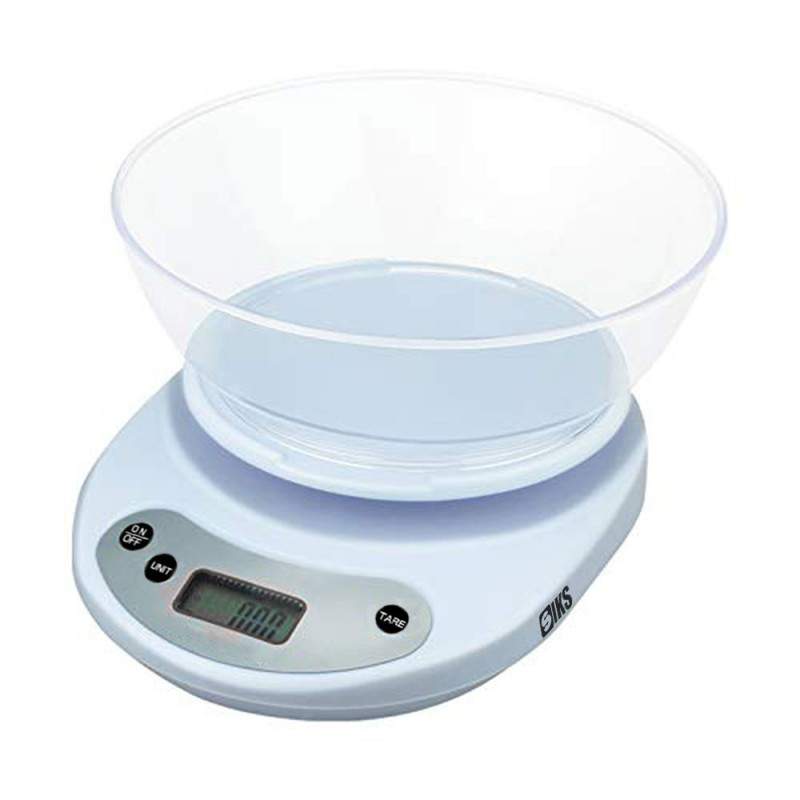 Cantar pentru bucatarie SIKS ABJ162, bol inclus, greutate maxima 5 Kg, display LCD, inchidere automata, alb Cantar pentru bucatarie SIKS ABJ162, bol inclus, greutate maxima 5 Kg, display LCD, inchidere automata, alb