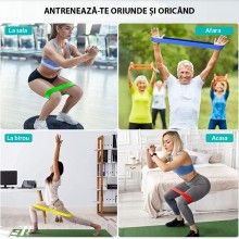 Set de 5 benzi elastice SIKS rezistenta din latex, pentru antrenament sala, fitness, yoga, pilates, gimnastica de recuperare,... Set de 5 benzi elastice SIKS rezistenta din latex, pentru antrenament sala, fitness, yoga, pilates, gimnastica de recuperare,...