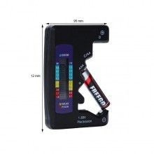 Tester Baterii EDAR 1,5 V-9 V, D, C, AA, AAA, N, Portabil, LCD, Negru Tester Baterii EDAR 1,5 V-9 V, D, C, AA, AAA, N, Portabil, LCD, Negru