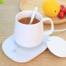 Incalzitor Electric Inteligent EDAR pentru Ceai, Cafea, Control Tactil, Stecher, Alimentare Priza, 400g, Alb
