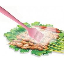 Set 5 Ustensile de Bucatarie EDAR din Silicon Termorezistent, Inox, Tel, Pensula, Spatula Mica/Mare, Paleta, 5 Piese, 350g, Roz