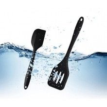 Set 5 Ustensile de Bucatarie EDAR din Silicon Termorezistent, Inox, Tel, Pensula, Spatula Mica/Mare, Paleta, 5 Piese, 350g, N...