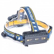 Lanterna frontala EDAR cu acumulator 8 LED-uri, 13.000 lumeni, 6 niveluri de luminozitate albă,1 mod intermitent roșu tip SOS...