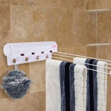 Uscator Rufe Retractabil SIKS, Prindere pe Perete, Kit Montaj Inclus, 4 Funii x 3.2m