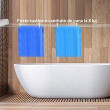 Uscator Rufe Retractabil SIKS, Prindere pe Perete, Kit Montaj Inclus, 4 Funii x 3.2m