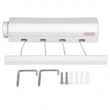 Uscator Rufe Retractabil SIKS, Prindere pe Perete, Kit Montaj Inclus, 4 Funii x 3.2m