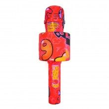 Microfon Wireless Karaoke SIKS, LY100, M2, Pentru Copii, Model Grafitti, 100hz, IOS, Android, Tableta, PC, Bluetooth, USB