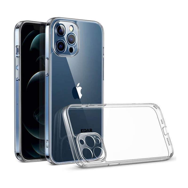 Husa De Protectie EDAR Pentru iPhone 12 Pro Max , Transparenta, Silicon, Ultra Slim, Rezistenta La Apa, Socuri Si Zgarieturi
