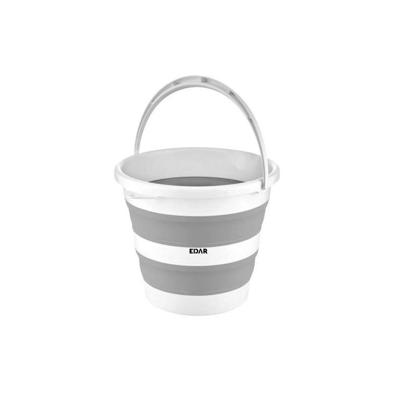 Galeata Pliabila EDAR Din Silicon/Plastic 10L, 400 g Alb/Gri, 26 De cm