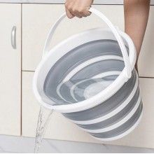 Galeata Pliabila EDAR Din Silicon/Plastic 10L, 400 g Alb/Gri, 26 De cm