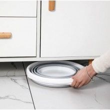 Galeata Pliabila EDAR Din Silicon/Plastic 10L, 400 g Alb/Gri, 26 De cm
