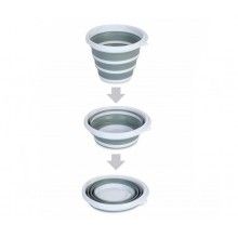 Galeata Pliabila EDAR Din Silicon/Plastic 10L, 400 g Alb/Gri, 26 De cm