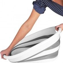 Cos De Rufe EDAR Pliabil, Silicon/Plastic, 26L, 25x54 Cm Alb/Gri
