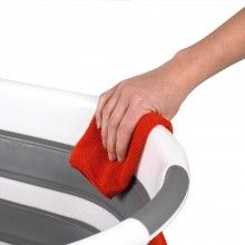 Cos De Rufe EDAR Pliabil, Silicon/Plastic, 26L, 25x54 Cm Alb/Gri