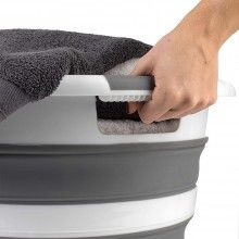 Cos De Rufe EDAR Pliabil, Silicon/Plastic, 26L, 25x54 Cm Alb/Gri