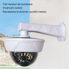 Camera Falsa Solara SIKS Tip Glob, 26 LED, Control Din Telecomanda, Senzor De Miscare, Alba Camera Falsa Solara SIKS Tip Glob, 26 LED, Control Din Telecomanda, Senzor De Miscare, Alba