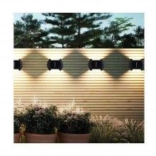 Set 4 Lampi Solare SIKS Cu Lumina Bidirectionala Rezistente La Apa, 2 LED SMD, IP65, 200mah , Negru