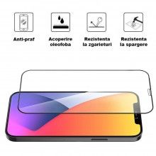 Folie din Sticla SIKS pentru iPhone 12 Mini, Aplicare Usoara, Anti-Amprenta, Duritate 9H, Transparenta