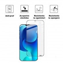 Folie din Sticla SIKS pentru iPhone 12 PRO, Aplicare Usoara, Anti-Amprenta, Duritate 9H, Transparenta