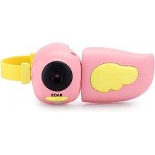 Camera Video-Foto Digitala EDAR, Interactiva, Cu 5 Jocuri, 400 mAH, Full-HD, Ecran 2 inch, Micro SD, Roz/Galben