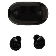 Casti Wireless SIKS®, cutie de incarcare, Bluetooth 5.0, distanta de transmisie 10m, cu super BASS, culoare Negru