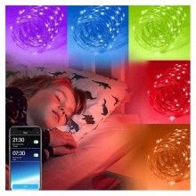 Instalatie luminoasa EDAR, inteligenta, bluetooth 4.0, control din aplicatie, conectare prin USB, multicolora, 5 metri