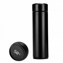 Termos inteligent EDAR cu termometru, capacitate 500 ml, Negru Termos inteligent EDAR cu termometru, capacitate 500 ml, Negru