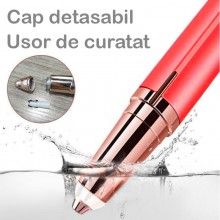Epilator sprancene EDAR, fara durere, hipoalergenic, lumina LED, functionare pe baterii, Rosu Epilator sprancene EDAR, fara durere, hipoalergenic, lumina LED, functionare pe baterii, Rosu