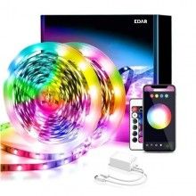 Kit Banda LED EDAR, 5050 RGB, Wireless, Interior IP20, Control Din Telefon sau Telecomanda, Lumina Multicolora, Joc de Lumini...
