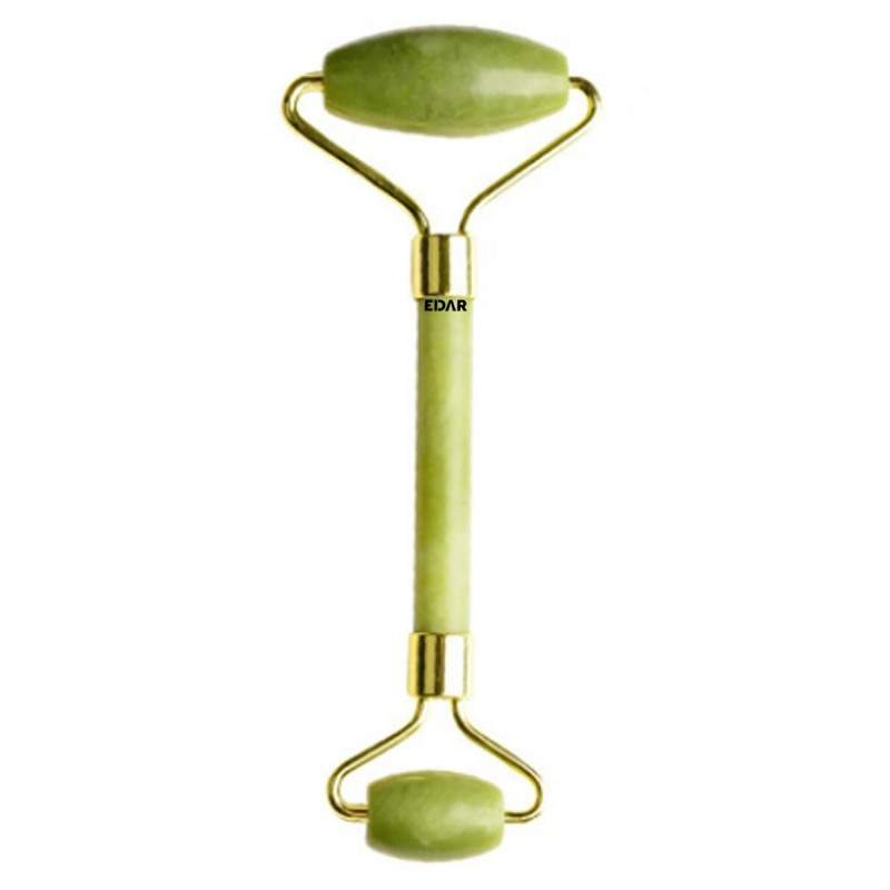 Dispozitiv de infrumusetare pentru masaj facial EDAR, cu accesoriu, piatra de Jad, intinerire a pielii, Verde