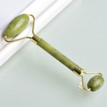 Dispozitiv de infrumusetare pentru masaj facial EDAR, cu accesoriu, piatra de Jad, intinerire a pielii, Verde